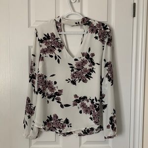V-Neck Floral Blouse